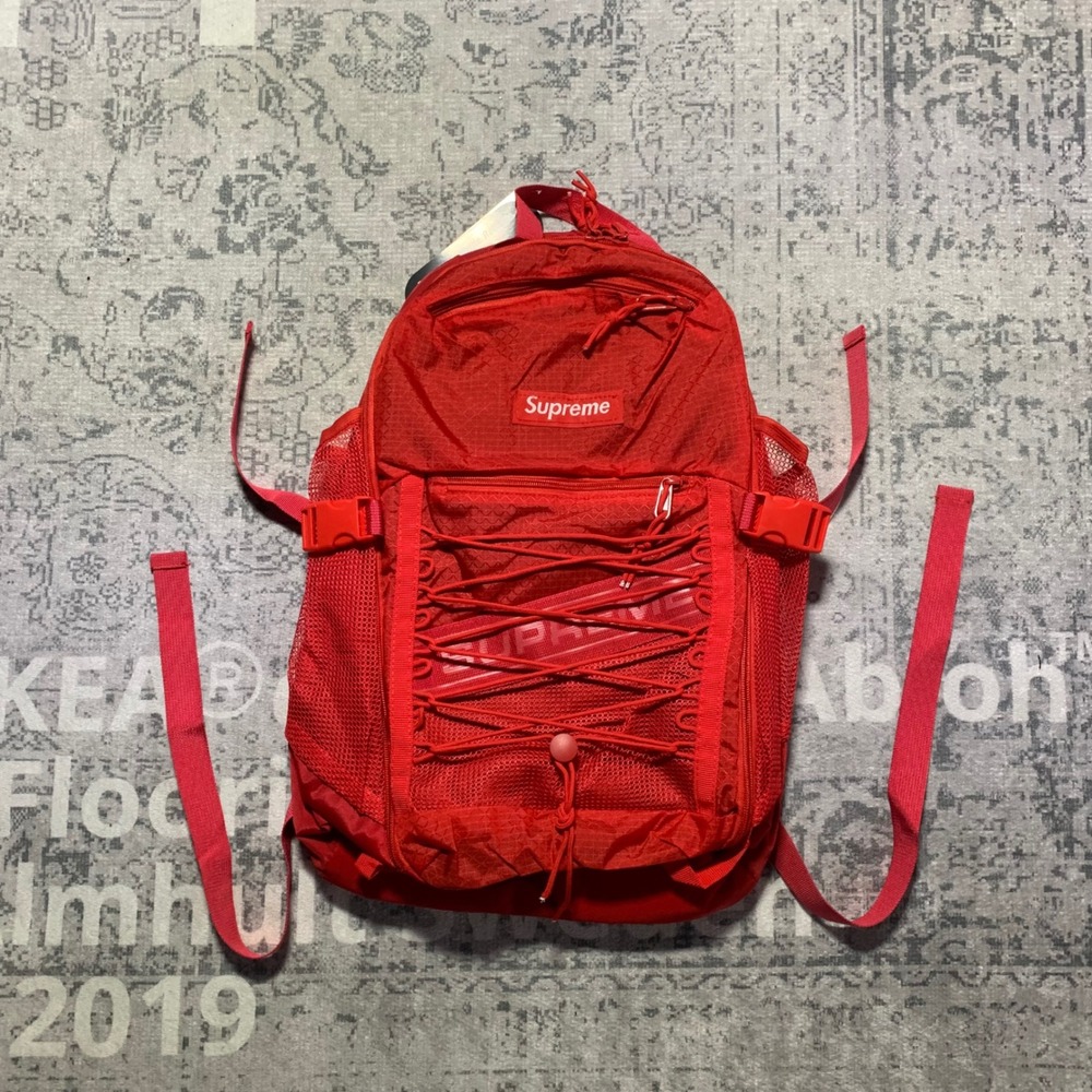 Supreme SS22 Backpack Red CORDURA Ripstop Nylon Box Logo Bag